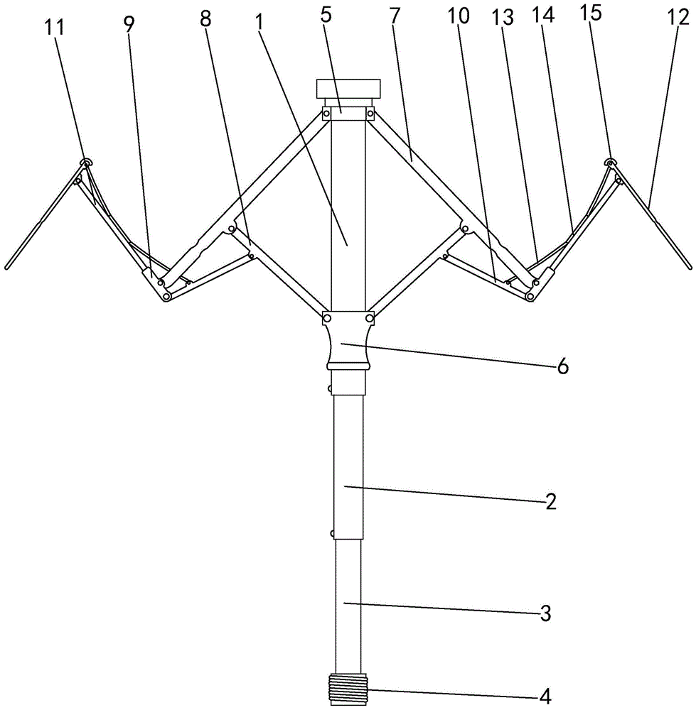折叠伞连杆机构原理图图片