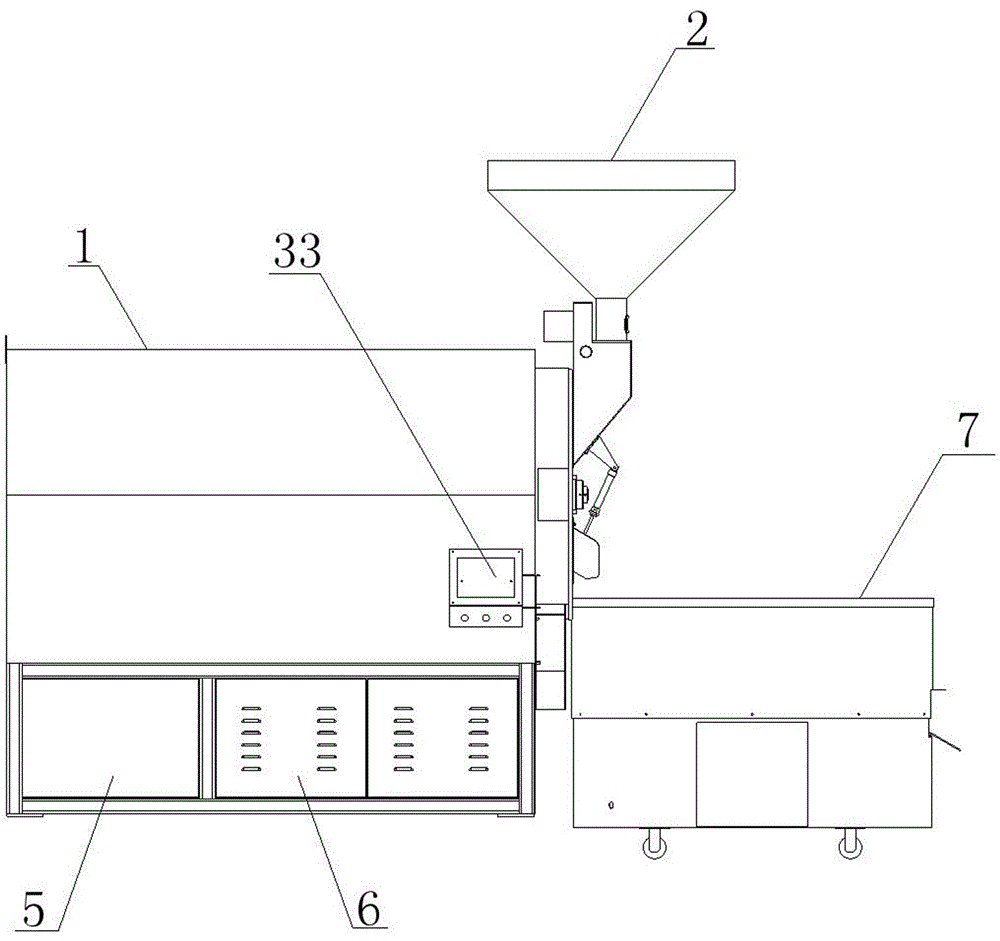 炒货机结构图图片