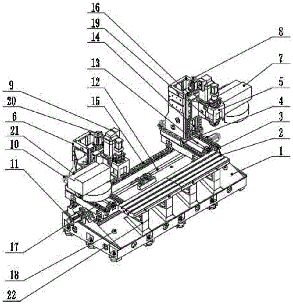 一种双工位的立式数控加工中心的制作方法