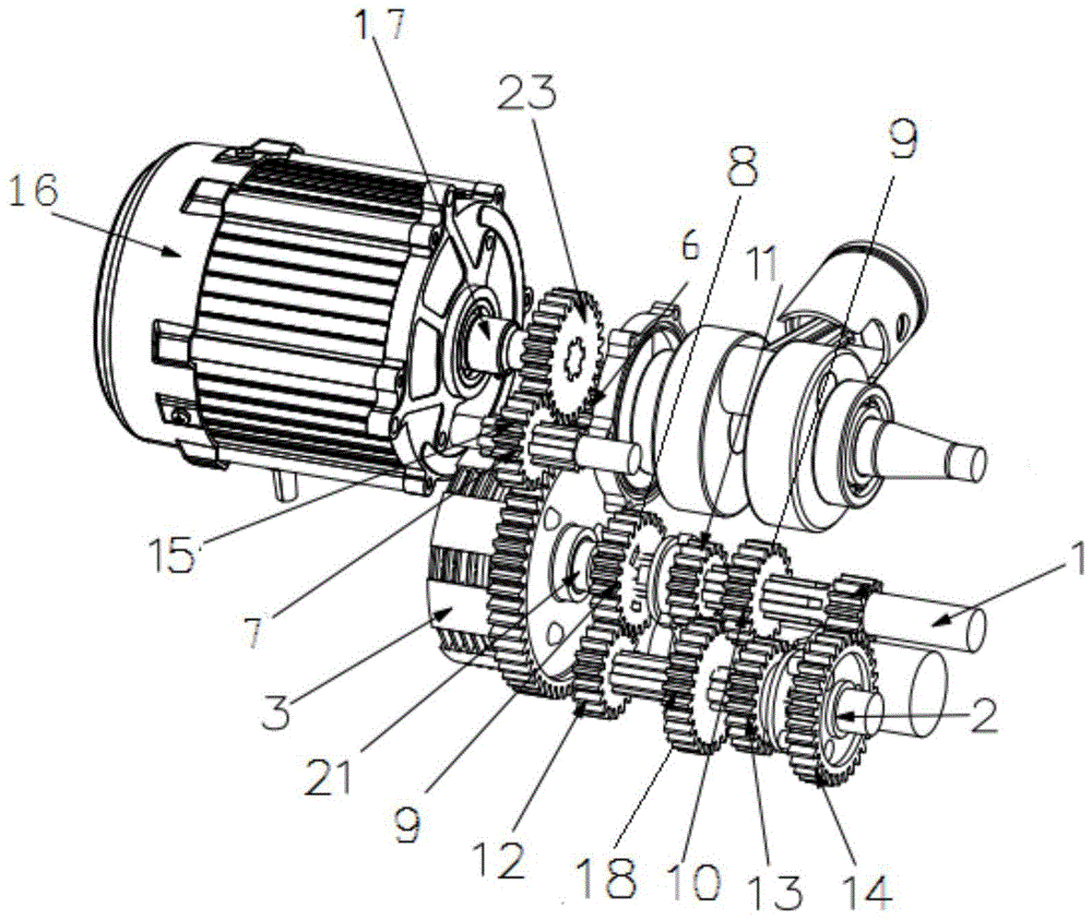 三轮电动车变速器原理图片