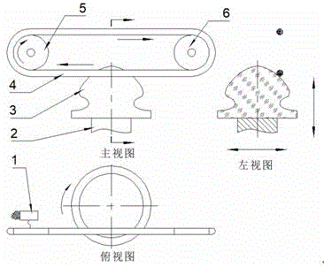 本發明屬於光學冷加工領域,具體是指一種金剛石線銑磨非球面透鏡裝置.