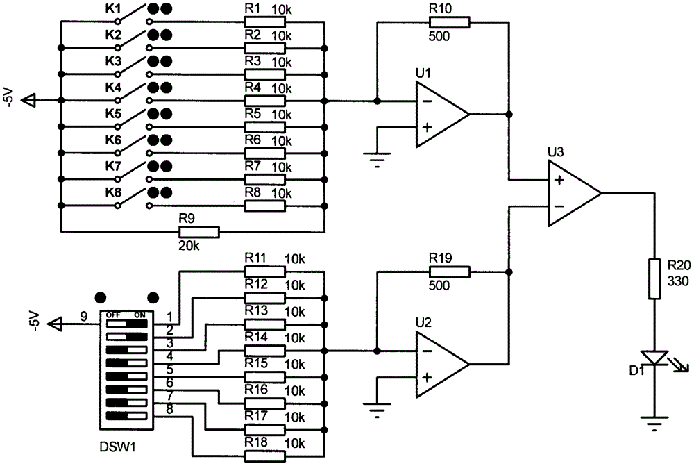 一種基於集成運放實現的表決器電路的製作方法