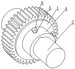 背景技术:由于传统的细纱机过桥齿轮组件中采用平键与过桥齿轮配合