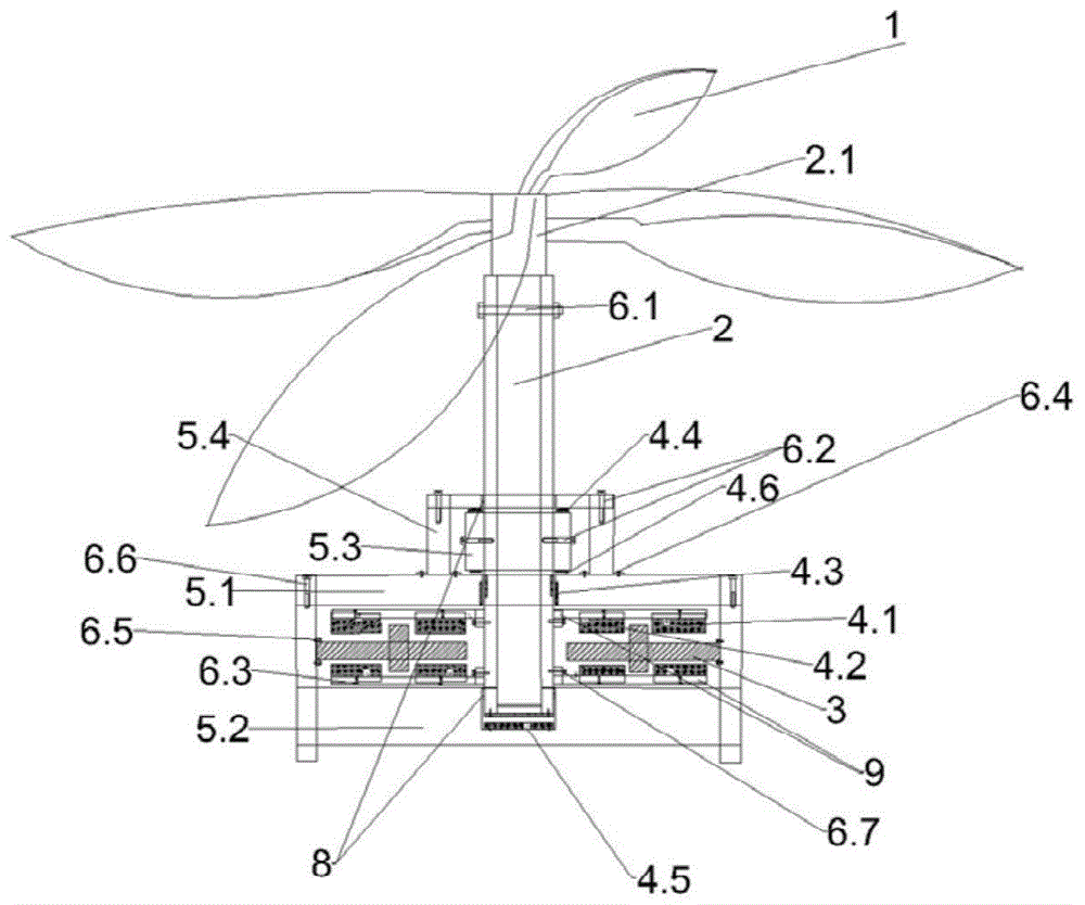 一种磁悬浮垂直轴盘式无铁芯风力发电机的制作方法