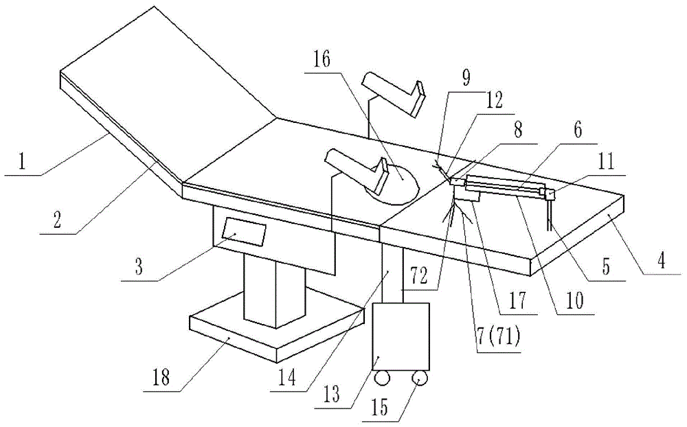 手术床结构图图片