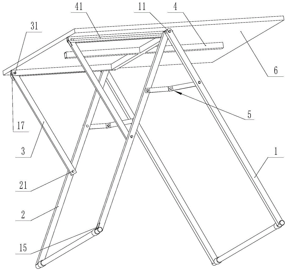 折叠桌结构图详细图片