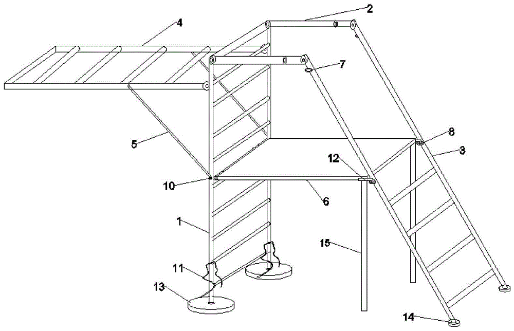 一种家庭装修用组合式多功能折叠梯的制作方法