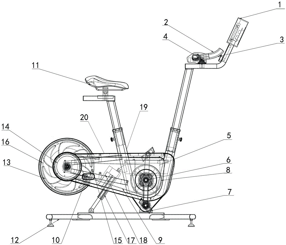 动感单车原理结构图图片