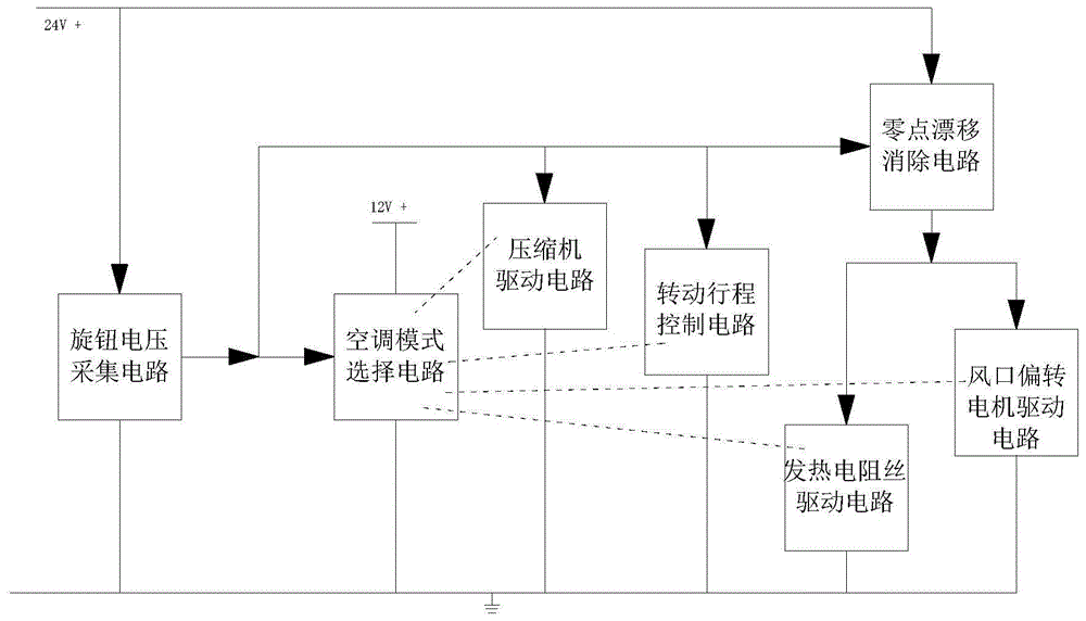 一種汽車空調製冷制熱選擇電路的製作方法