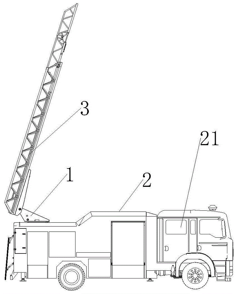 云梯消防车结构图片