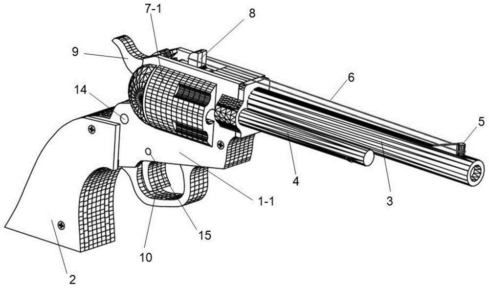齿轮皮筋枪结构图图片