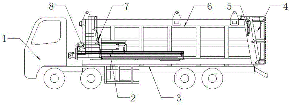 平推式自卸车构造图图片
