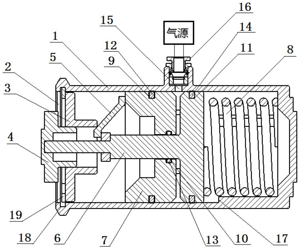 一种双活塞增压弹簧气缸的制作方法