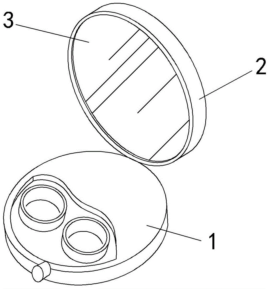 带镜子的隐形眼镜盒的制作方法