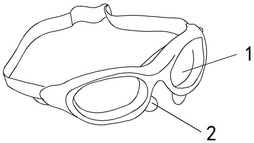 带鼻夹的游泳眼镜的制作方法