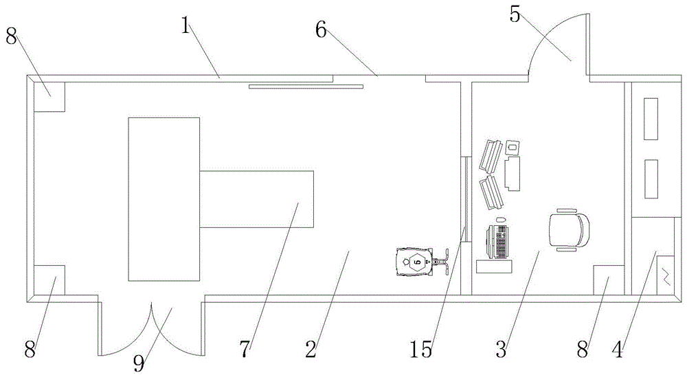 移动方舱ct机房的制作方法