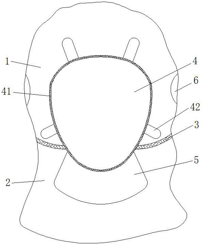 一种与呼吸机面罩配合使用的医用头套的制作方法