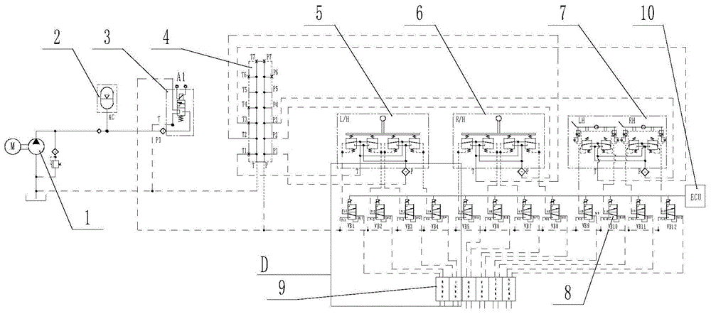 挖掘機用液壓先導系統的製作方法