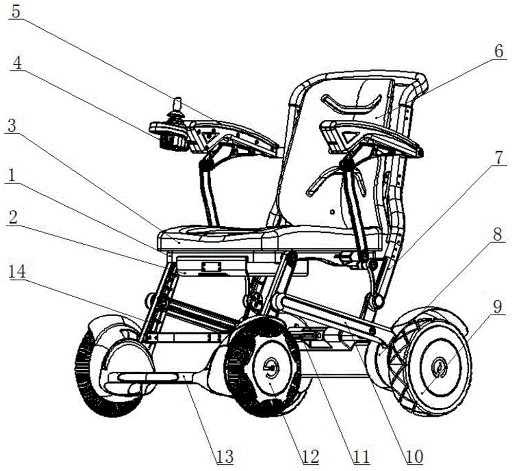 背景技术:目前的电动轮椅在结构和外观上都比较脸谱化,目前的电动轮椅