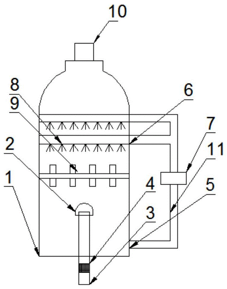 脱硫喷淋塔结构简图图片