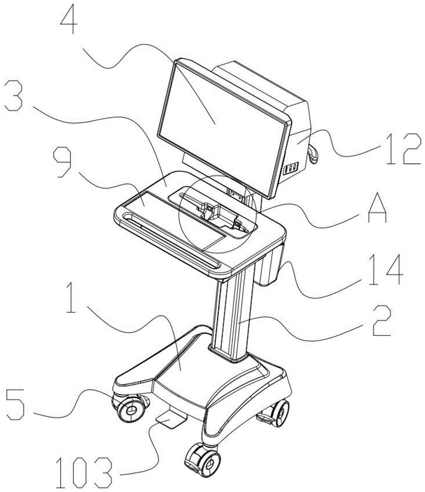 医用推车简笔画图片