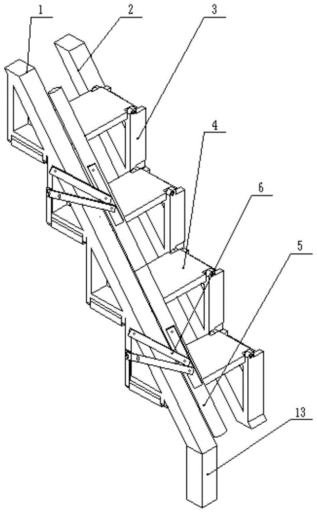 一种贴墙式折叠楼梯的制作方法