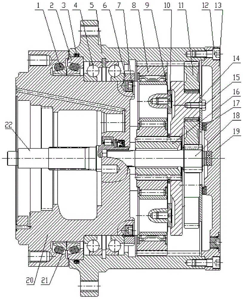 挖掘机用行走马达减速机的制作方法