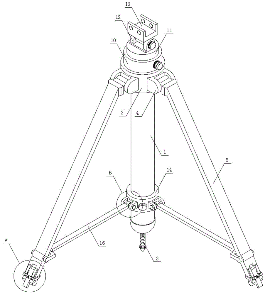 一种测绘工程用三脚架的制作方法