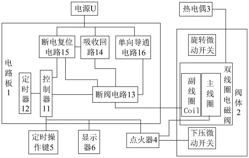 燃气灶电路图图片