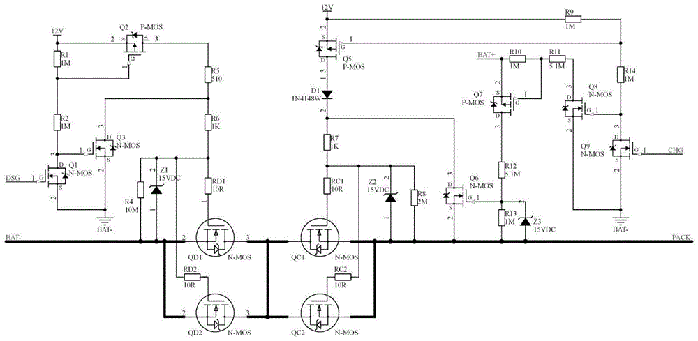 用于锂电池保护板的驱动电路的制作方法