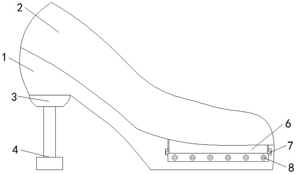 高跟鞋结构图图片