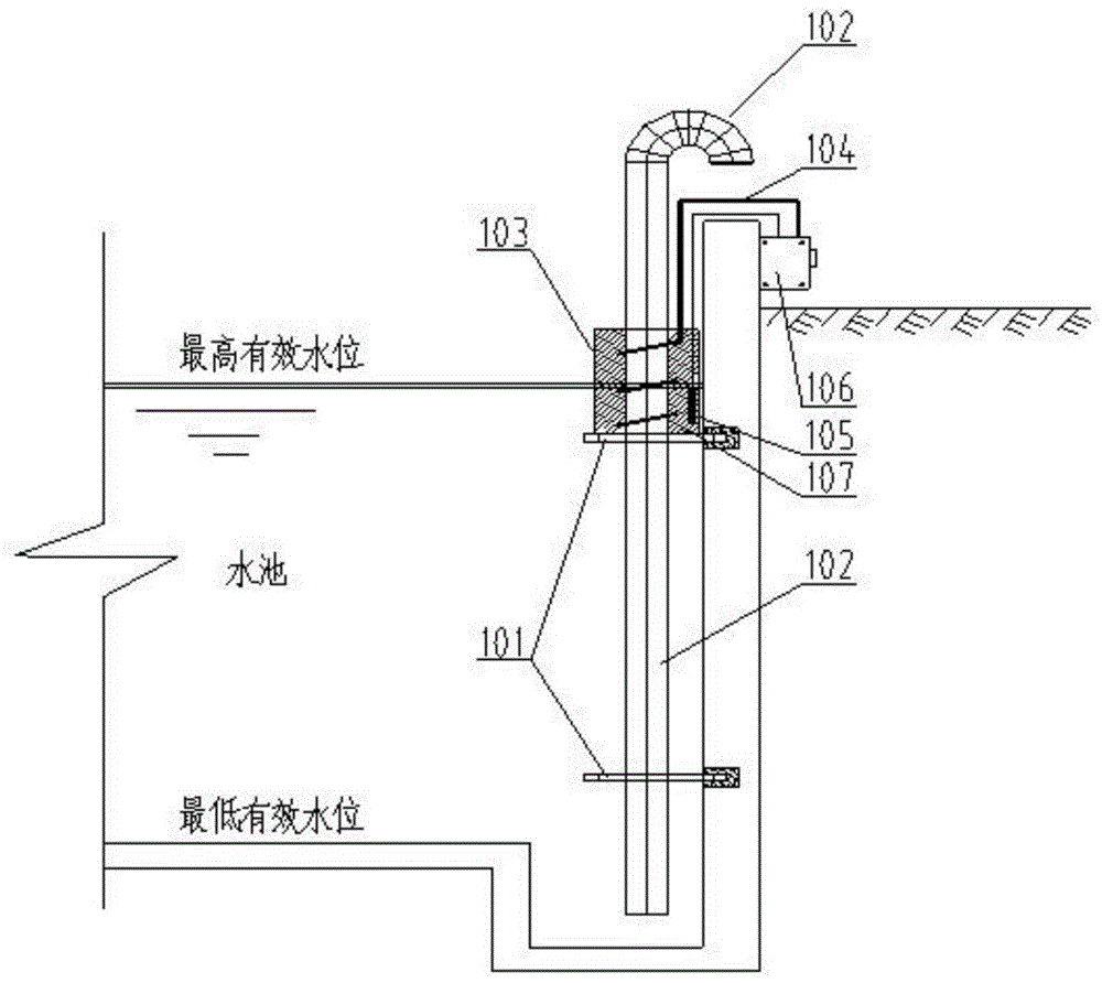 一种露天消防水池防冻专用通气装置的制作方法