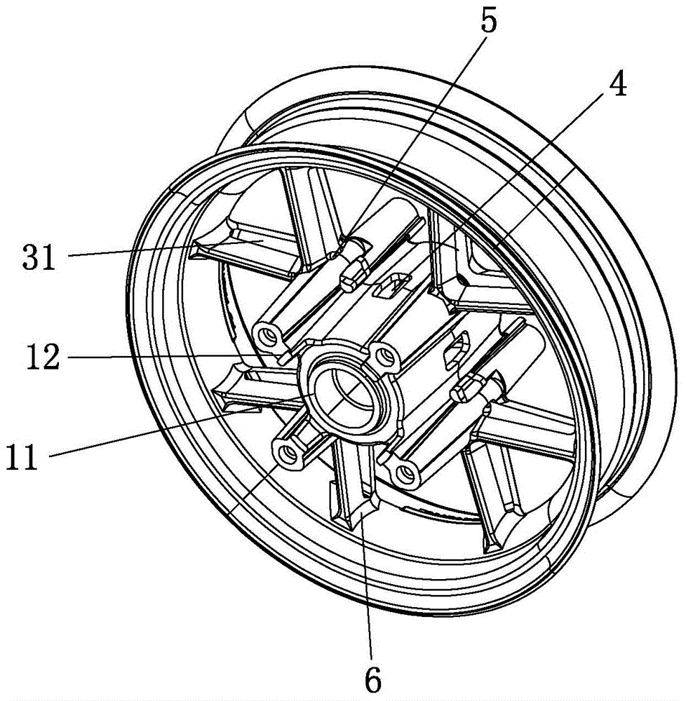 一種摩托車的車輪輪轂結構的製作方法