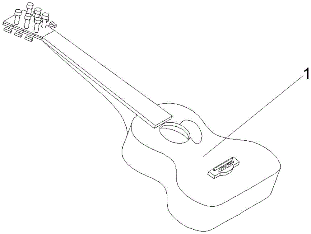 吉他面板绘画图片
