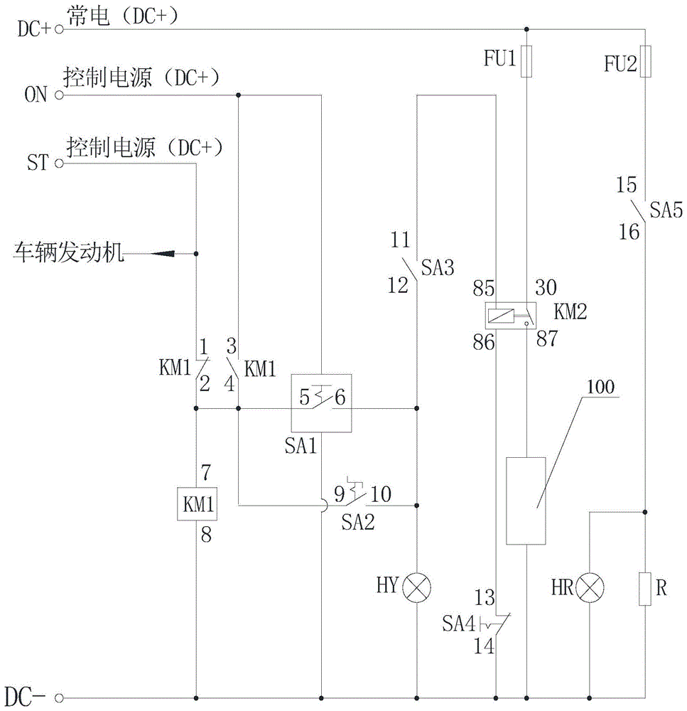 升降平台车控制电路图图片