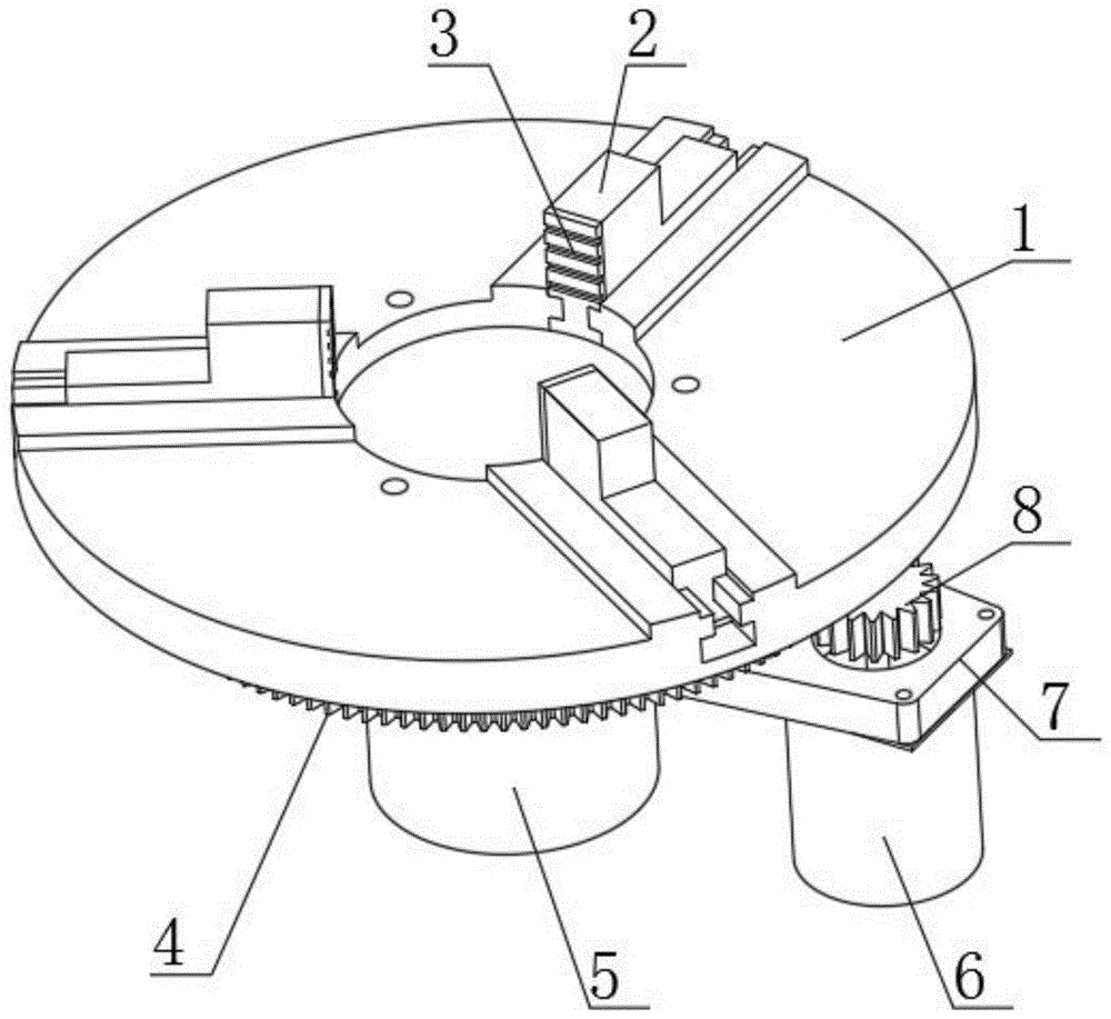 三爪卡盘结构原理图图片