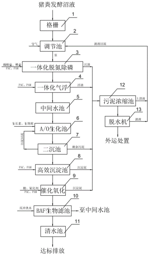 本实用新型涉及一种猪粪发酵沼液处理系统