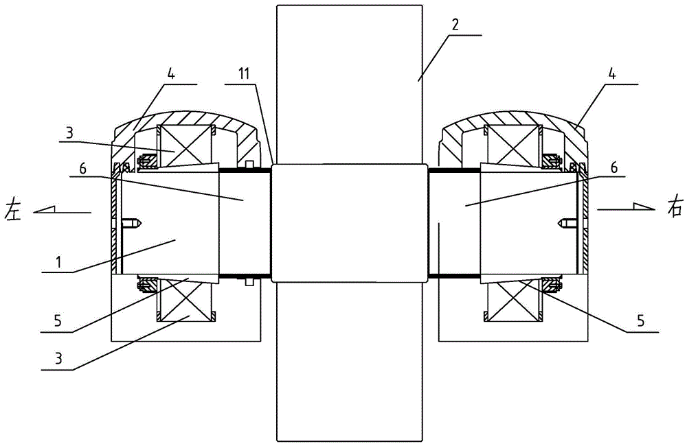 干燥机托轮轴轴向定位装置的制作方法