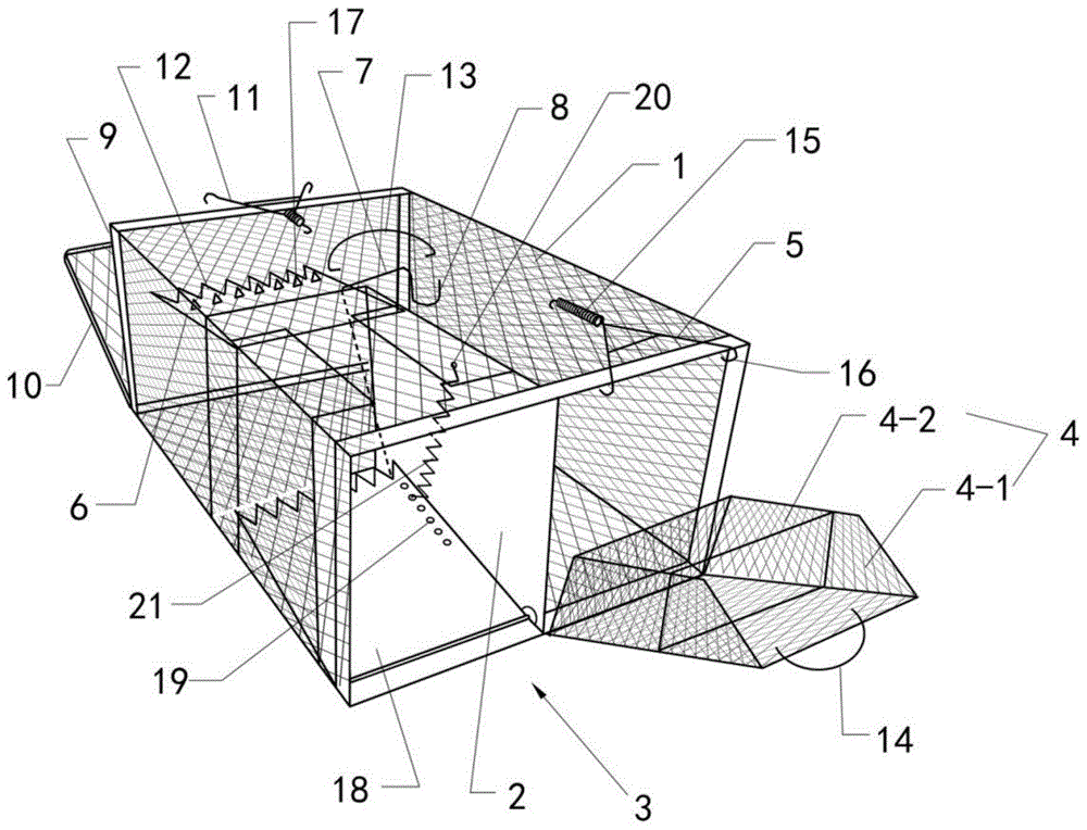 连续捕鼠笼入口原理图图片