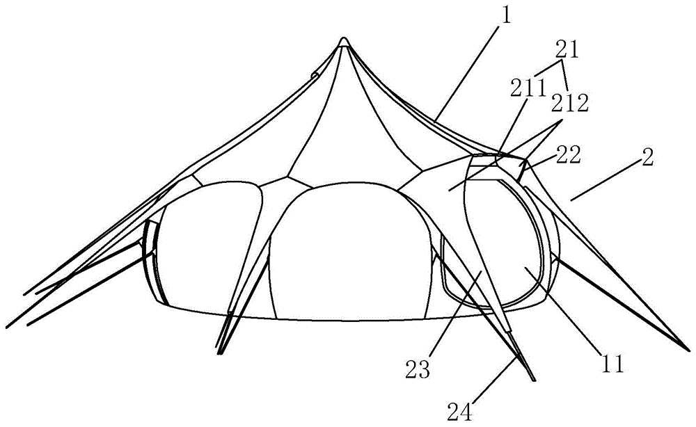 一种帐篷的挡雨罩及帐篷组件的制作方法
