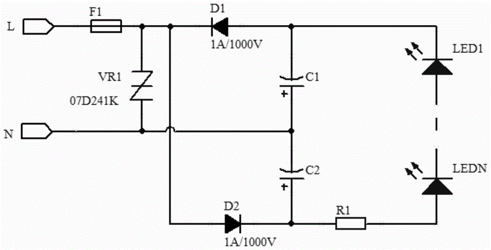 一種線性led驅動電路及led燈的製作方法