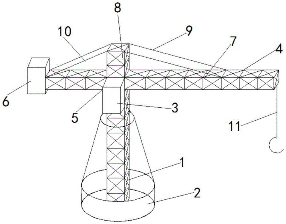 一種建築用塔吊架設固定結構的製作方法