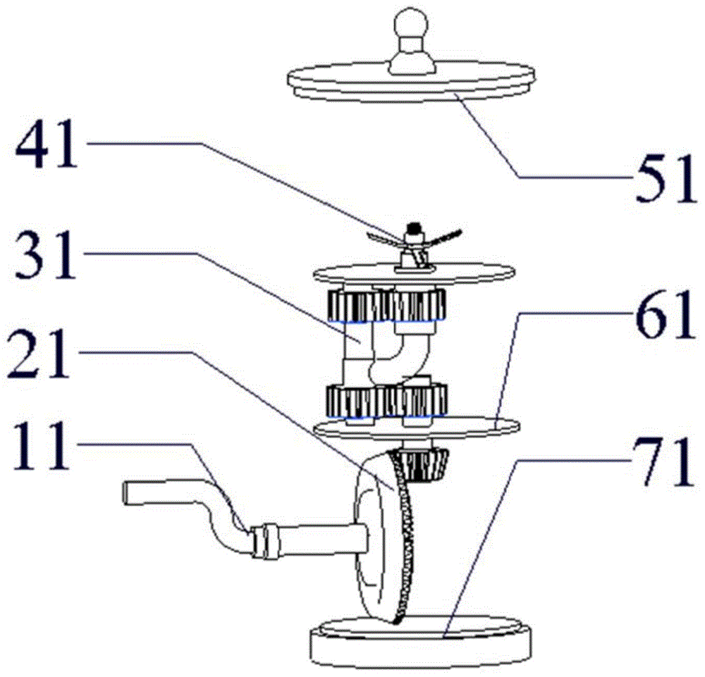一种手摇旋转式榨汁机的制作方法