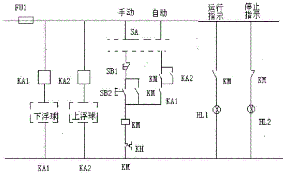 双浮球开关控制原理图图片