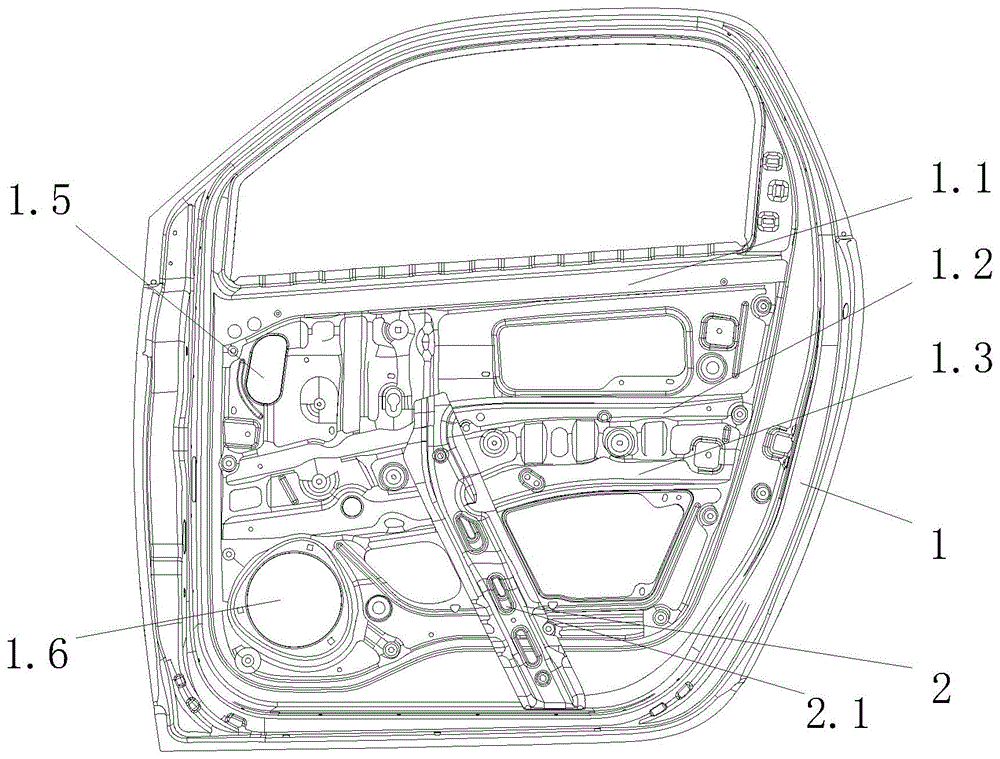 车门结构示意图图片