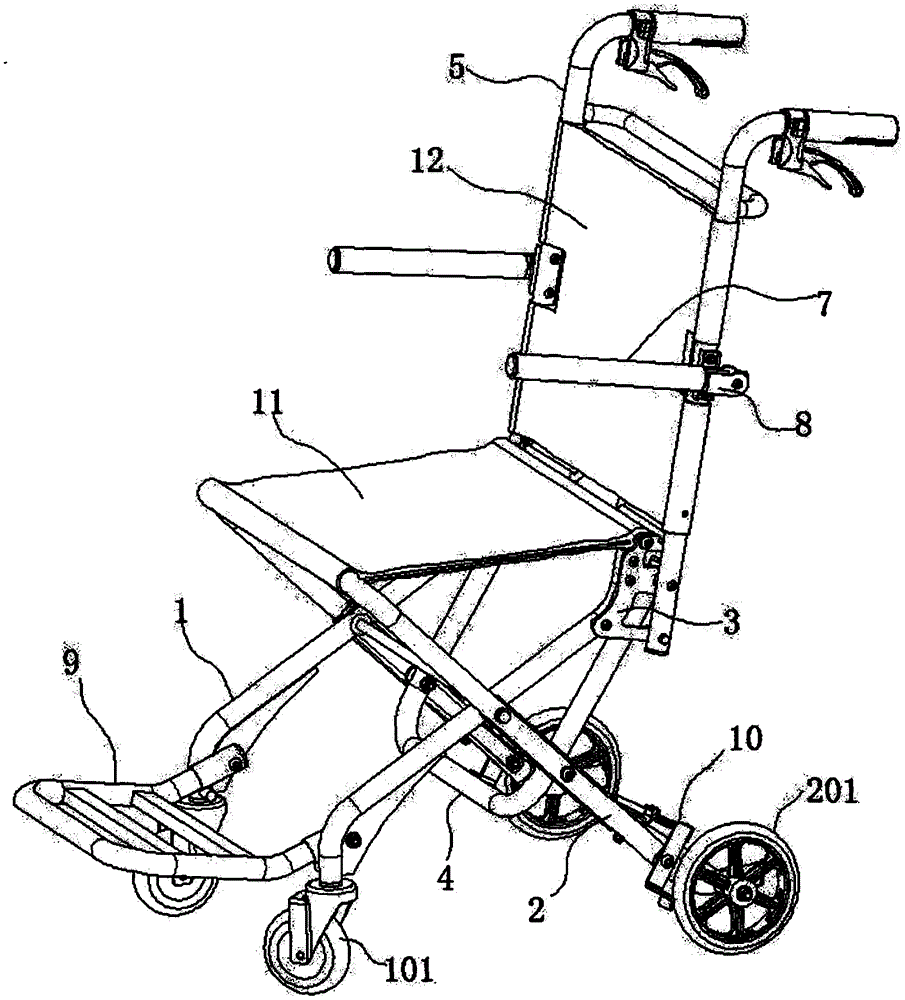 轻巧型手动轮椅的制作方法