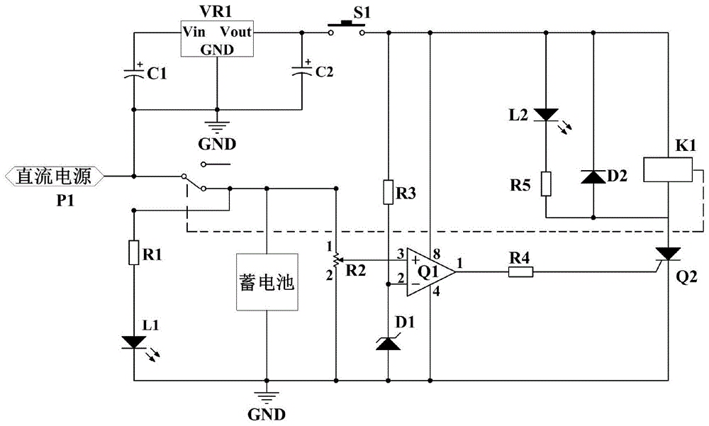 一種蓄電池過充電保護電路的製作方法