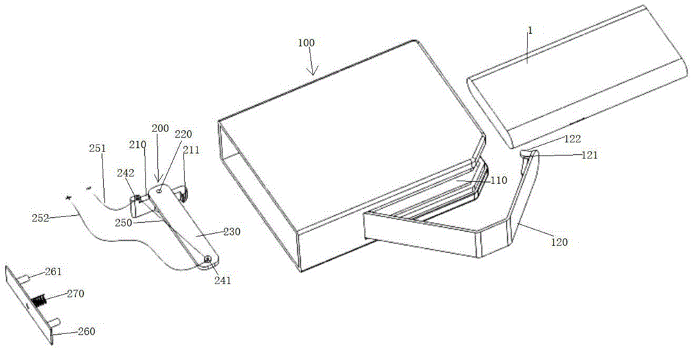 翻盖式充电宝出入机构以及具有该机构的共享充电宝设备的制作方法