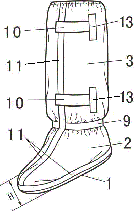 一种医用隔离鞋套及其制作方法与流程