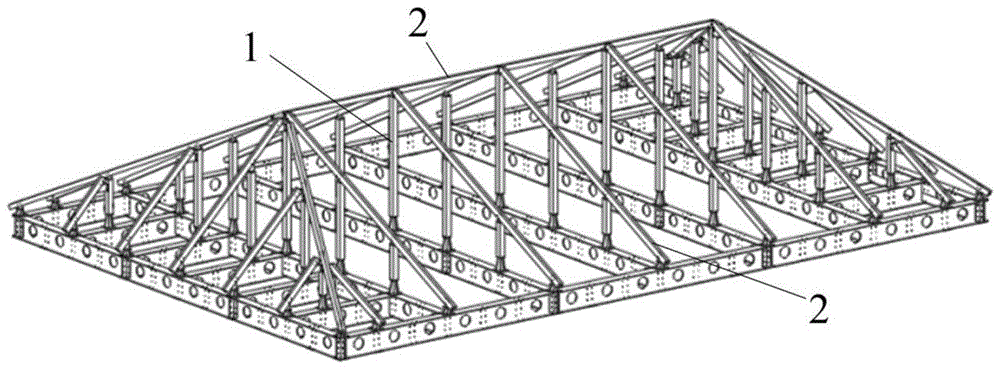 一种建筑屋顶桁架,建筑屋顶,建筑的支撑结构及建筑的制作方法
